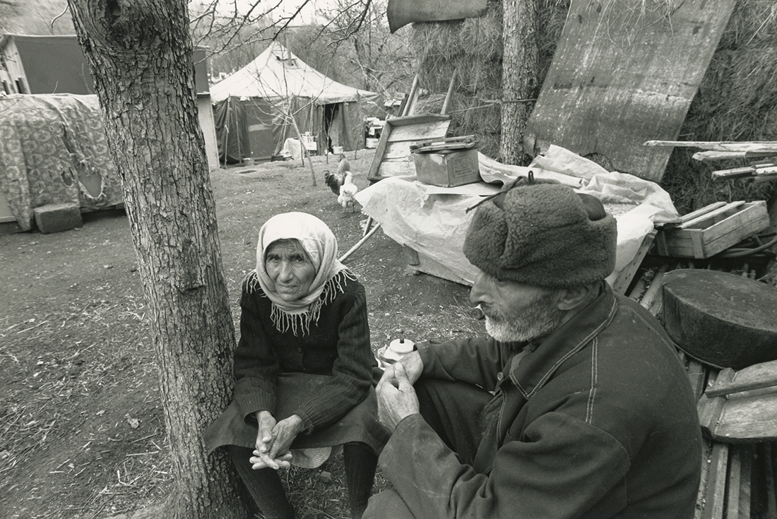 (8)-img528-(see-caption...Sarkis-and-Ashken-Mirzoyan-outside-their-shanty-home-in-the-devastated-town-of-Spitak,-May,-1989)